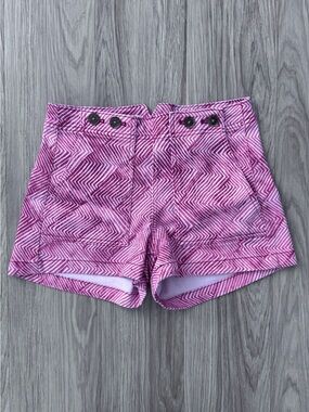 Pilcro High-Rise Printed Shorts Pink Chevron Anthropologie